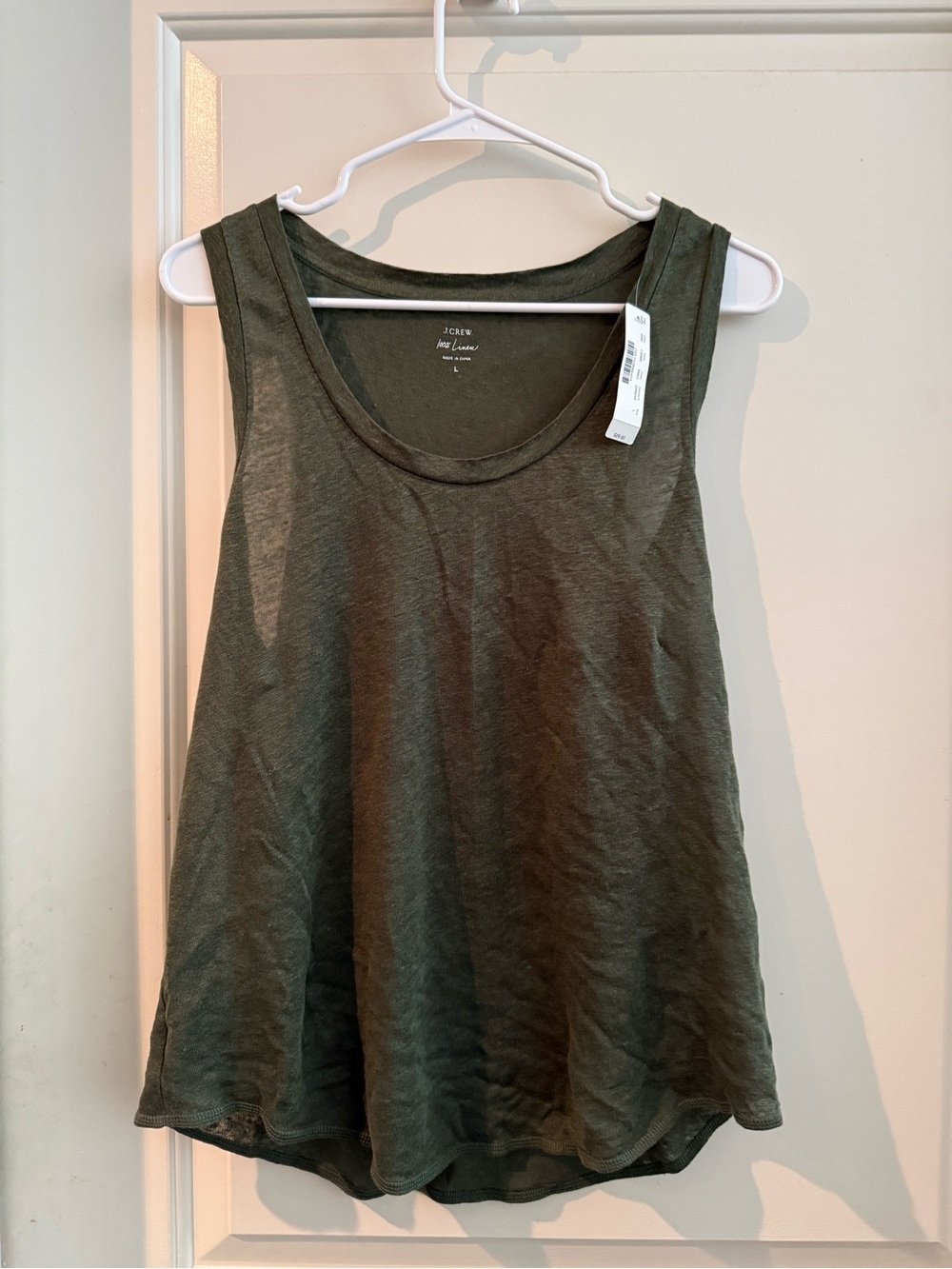 J. Crew Olive Scoop Neck Tank